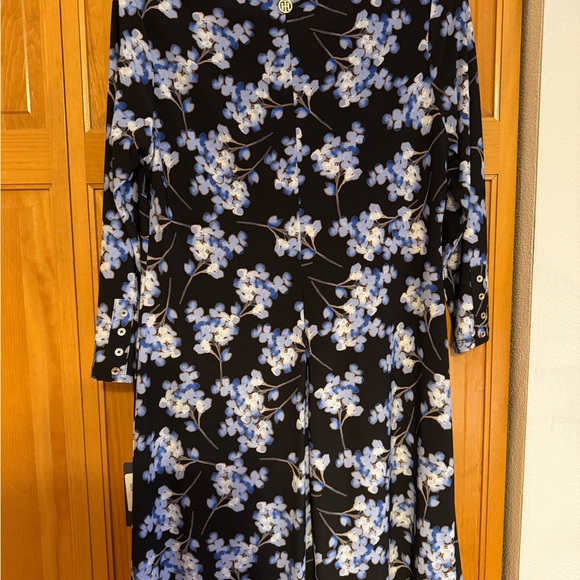 Tommy Hilfiger Floral Black and Blue Women's Dress - Picture 2 of 3